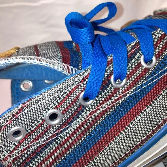 Converse Chuck Taylor Blue and Red Sneakers Classic Style women’s size 8.5 - Picture 3 of 6